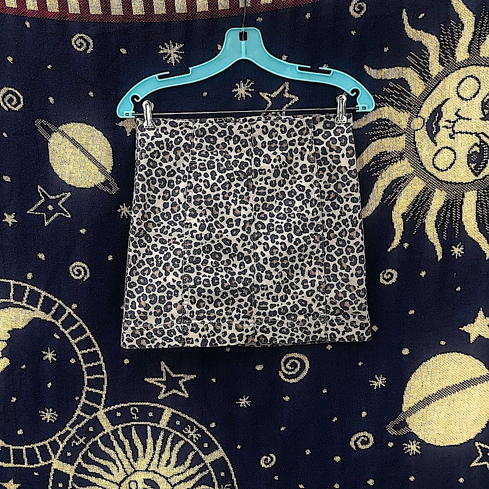 JOLT Leopard Cotton mini Skirt in a size 3